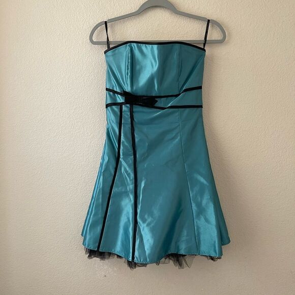 Jessica McClintock for gunne sax‎ satin mini gown - Picture 1 of 7